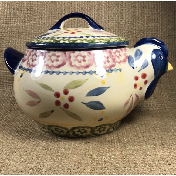 Temptations Rooster Old World 16oz Covered Dish Oven/Microwave Safe - Picture 2 of 7